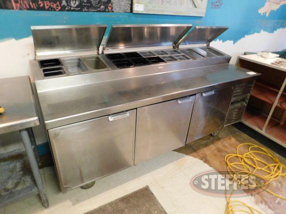Stainless steel refrigerated prep table
